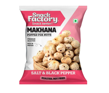 SNACK FACTORY ROASTED MAKHANA SALT & BLACK PEPPER